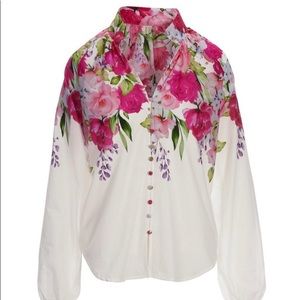 Boston proper floral top